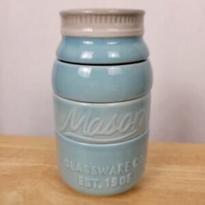 Mason Jar Measuring Cups Blue Stacking Nesting Kitchen Rustic Country Farmhouse